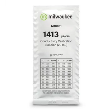 Milwaukee 1413 uS/cm EC kalibráló folyadék – 20 ml, pontos méréshez