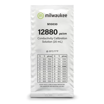 Milwaukee 12880 uS/cm EC kalibráló folyadék – 20 ml, kalibráláshoz