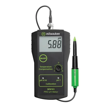 Milwaukee MW101 hordozható talaj pH-mérő 0,01 pH-felbontással