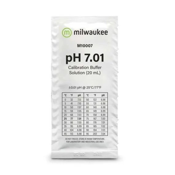 Milwaukee 7.01 pH kalibráló folyadék – 20 ml kalibráláshoz