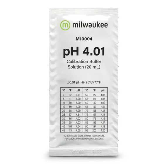 Milwaukee 4.01 pH kalibráló folyadék – 20 ml-es oldat