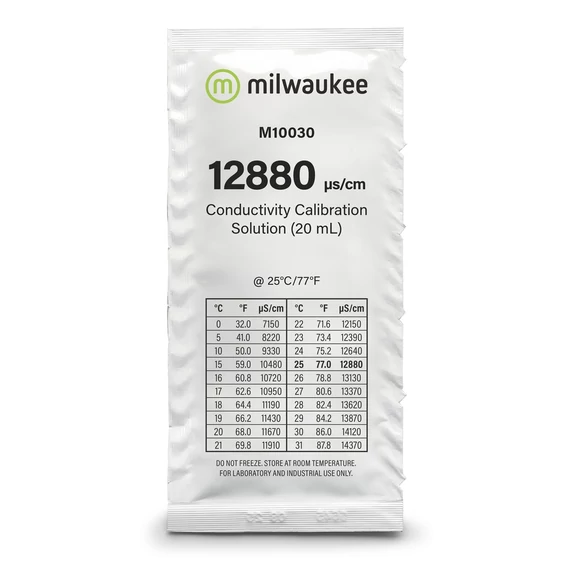 Milwaukee 12880 uS/cm EC kalibráló folyadék – 20 ml, kalibráláshoz